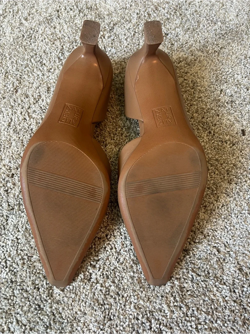 Naturalizer Nude Pointed-Toe Leather Pumps